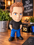 CoPaul Walker Figur – 3D-Druck Sammlerfigur im Fast & Furious Stilole 3D-Druck-Figur – Stylische Dekofigur mit blauen Augen