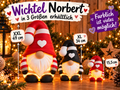 🎄 XXL Weihnachtswichtel mit LED-Lichteffekt – 49 cm | 3D-Druck