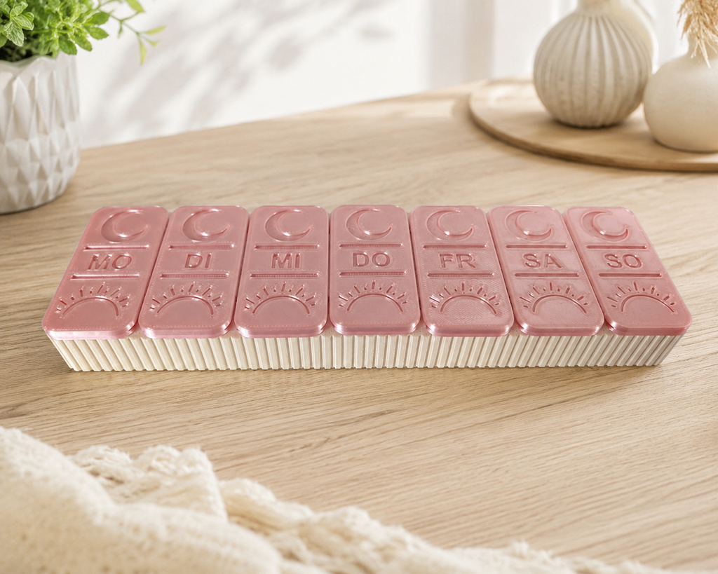 🩷 Moderner Tabletten Organizer | 7-Tage-Pillendose
