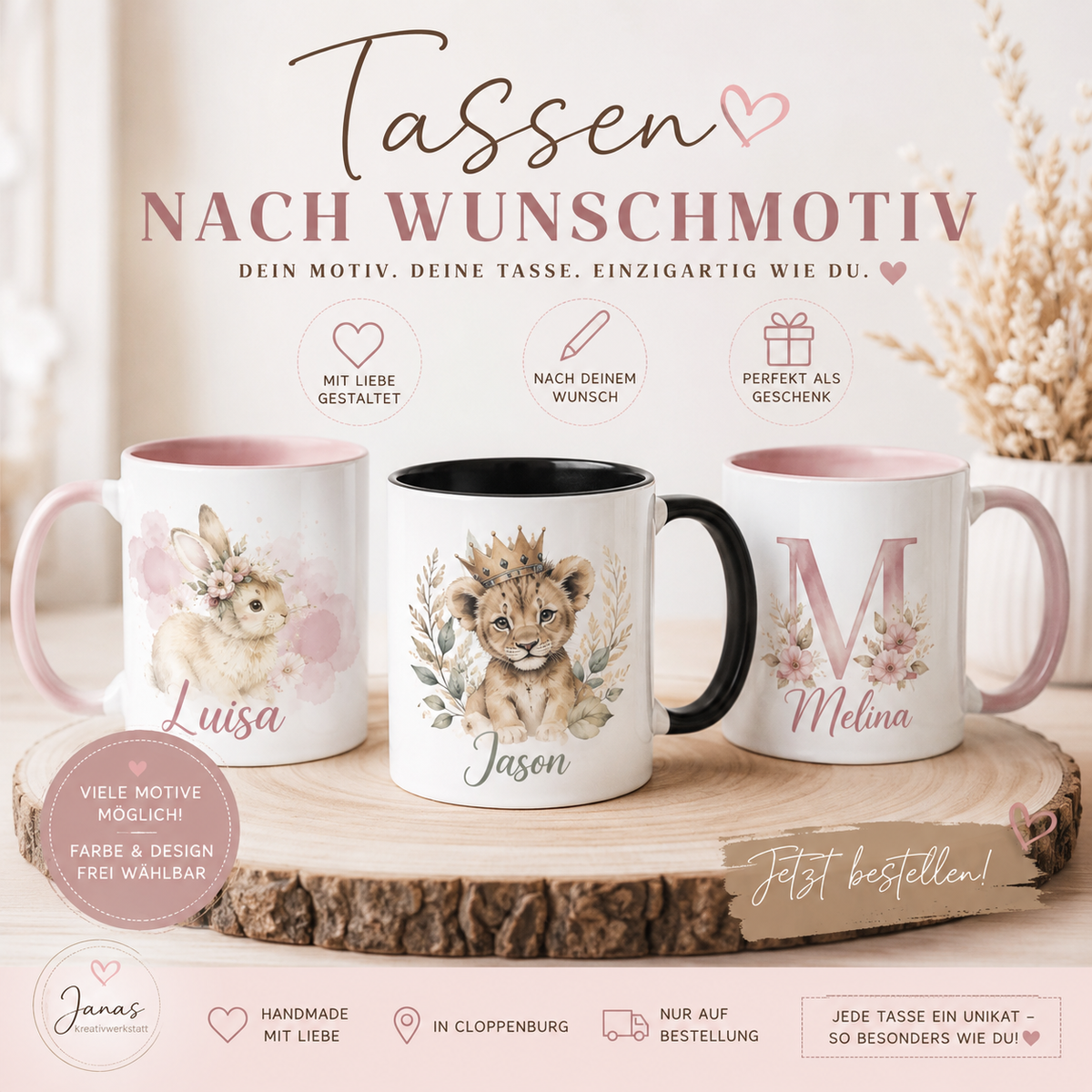 ☕ Tassen mit deinem Wunschmotiv ❤️