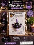 🦇 Neu bei Janas Kreativwerkstatt – Fledermaus Glasanhänger mit leuchtendem Popo! ✨
