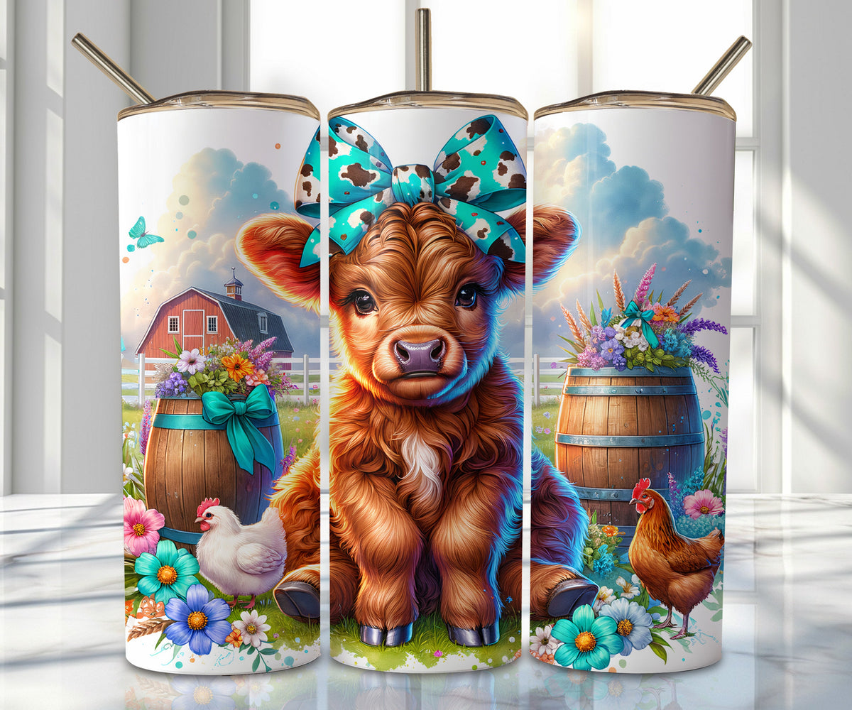 Tumbler mit Kuh Blau JanasKreativewerkstatt