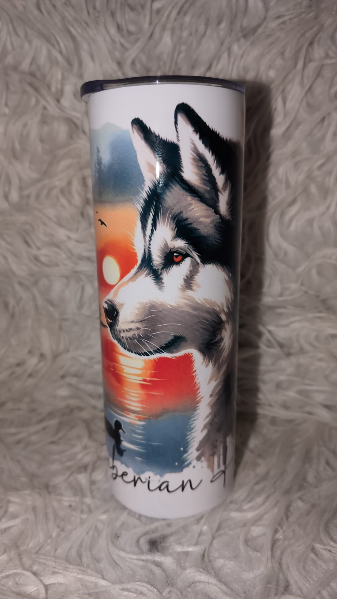 🐺🌅 Siberian Husky Tumbler – Resteverkauf