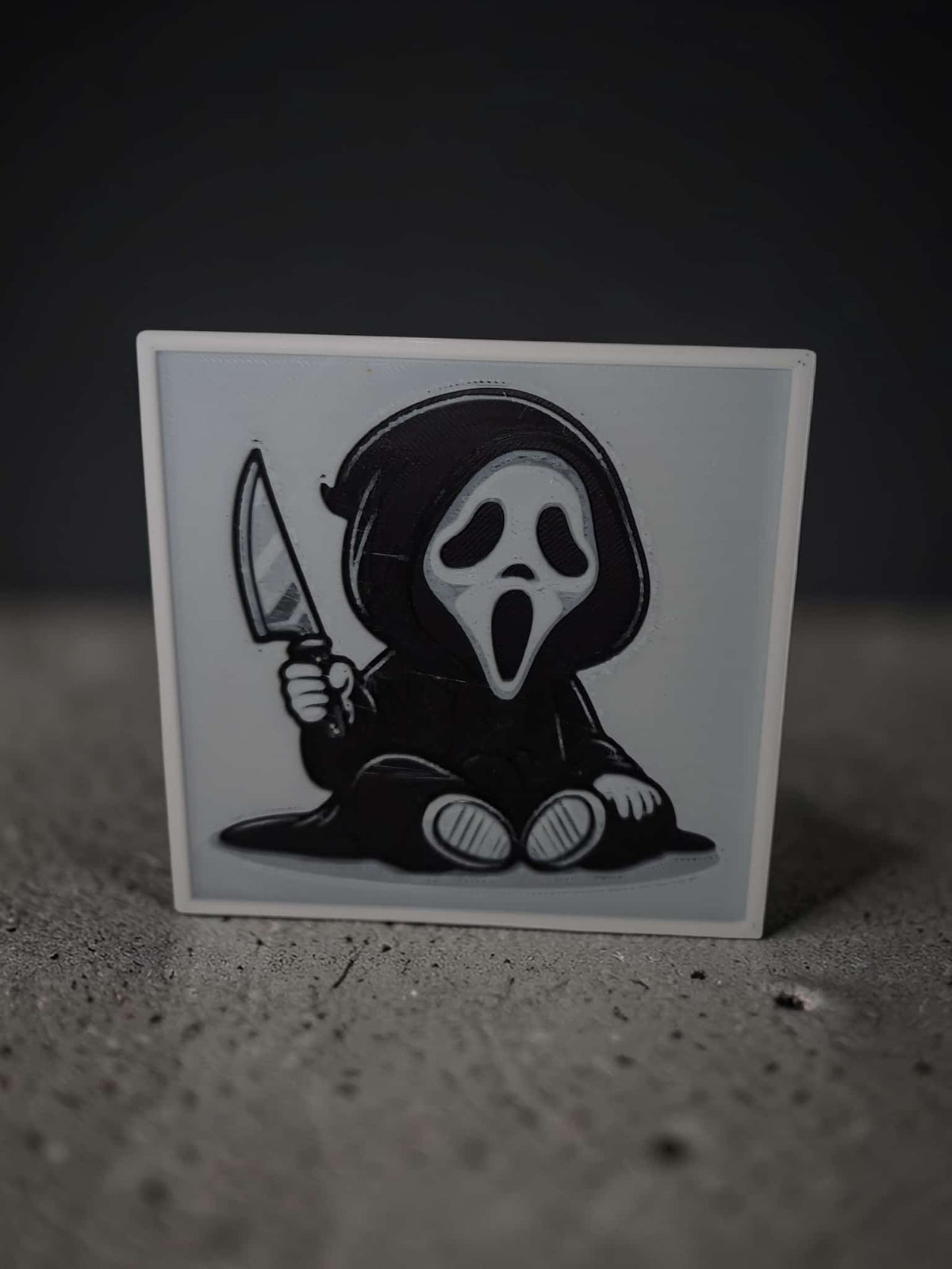 🔪 Chibi Ghostface – Exklusive 10x10 cm HueForge-Edition