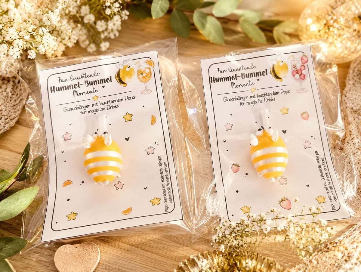 🐝 Glasanhänger „Hummel Horstie“ mit Leuchtfunktion